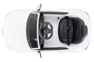 Kinder Elektroauto Audi S5 Cabriolet 2x45 Watt Motor 12V10Ah Batterie Leder Sitz Weiß - Elektro Auto Elektroauto Kinderauto